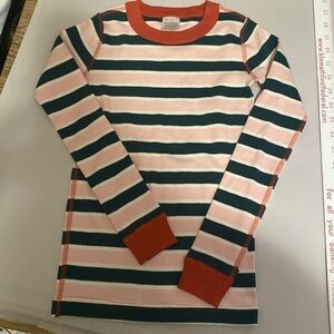 Hanna Anderson striped shirt Kids 8 crew neck Organic Cotton long sleeve Preppy